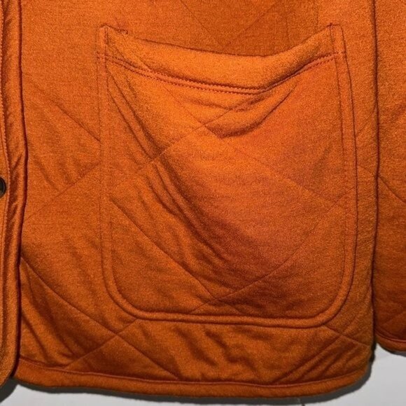 Cuddl Duds Women's Size M Light  Quilt Shirt Jacket Orange - Picture 6 of 9